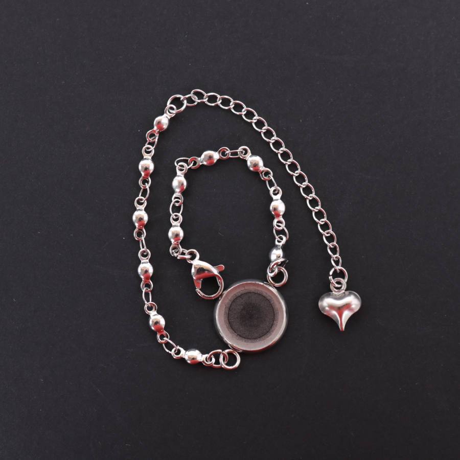 Metall Armband - rundes Medaillon - 12mm - Bastelschachtel - Metall Armband - rundes Medaillon - 12mm