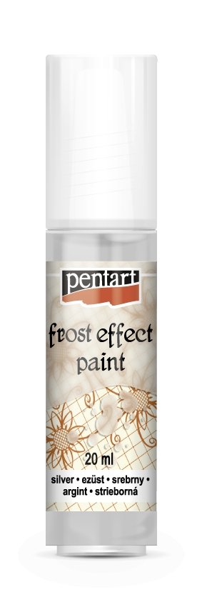 Pentart Frosteffekt Farbe 20ml - silber - Bastelschachtel - Pentart Frosteffekt Farbe 20ml - silber