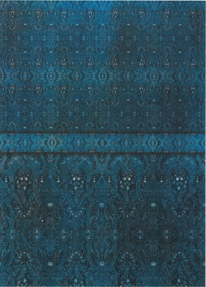 Reispapier A4 - Blue brocade - Bastelschachtel - Reispapier A4 - Blue brocade