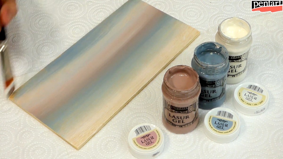 Pentart Lasurgel für Innenbereich 100ml - country blau - Bastelschachtel - Pentart Lasurgel für Innenbereich 100ml - country blau