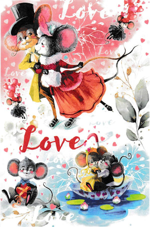 Reispapier A4 - Love is in the air - Bastelschachtel - Reispapier A4 - Love is in the air