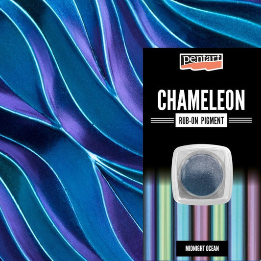 Pentart Rub-on Pigment chamäleon - midnight ocean - Bastelschachtel - Pentart Rub-on Pigment chamäleon - midnight ocean