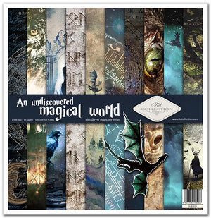 Scrapbook Papierblock 12,2"x12,6" - An undiscouered magical world - Bastelschachtel - Scrapbook Papierblock 12,2"x12,6" - An undiscouered magical world