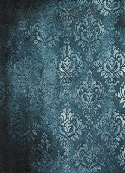 Reispapier A4 - Antique draperie, blue - Bastelschachtel - Reispapier A4 - Antique draperie, blue