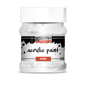 Pentart Acrylfarbe matt 230ml - weiß - Bastelschachtel - Pentart Acrylfarbe matt weiß 230ml - pentart farbe acrylic paint
