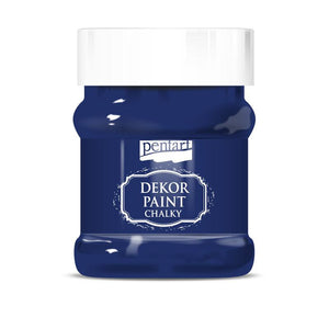 Pentart Dekor Paint Chalky matt 230ml - indigo - Bastelschachtel - Pentart Dekor Paint Chalky matt 230ml - blau - Bastelschachtel - Pentart Dekor Paint Chalky matt 230ml - blau