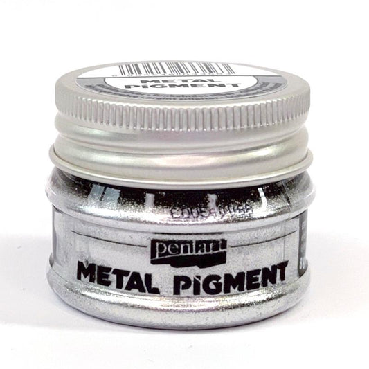 Pentart Metall Pigment 8g - funkelndes silber - Bastelschachtel - Pentart Metall Pigment 8g - funkelndes silber