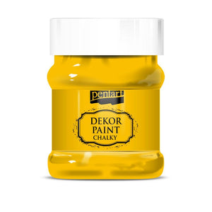 Pentart Dekor Paint Chalky matt 230ml - sonnengelb - Bastelschachtel - Pentart Dekor Paint Chalky matt 230ml - sonnengelb