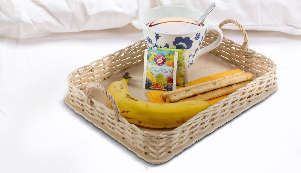 Bastelset aus Peddigrohr - Tablett - Bastelschachtel