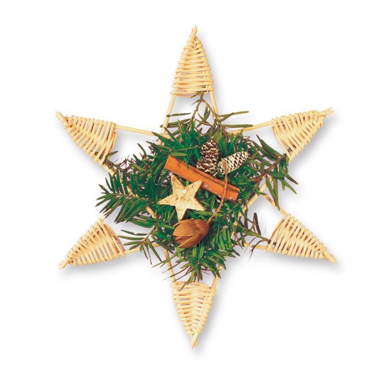 Bastelset aus Peddigrohr - Weihnachtsstern - Bastelschachtel