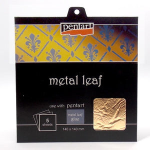 Blattmetall Set 14x14cm - gold 2 - Bastelschachtel - Blattmetall Set 14x14cm - gold 2