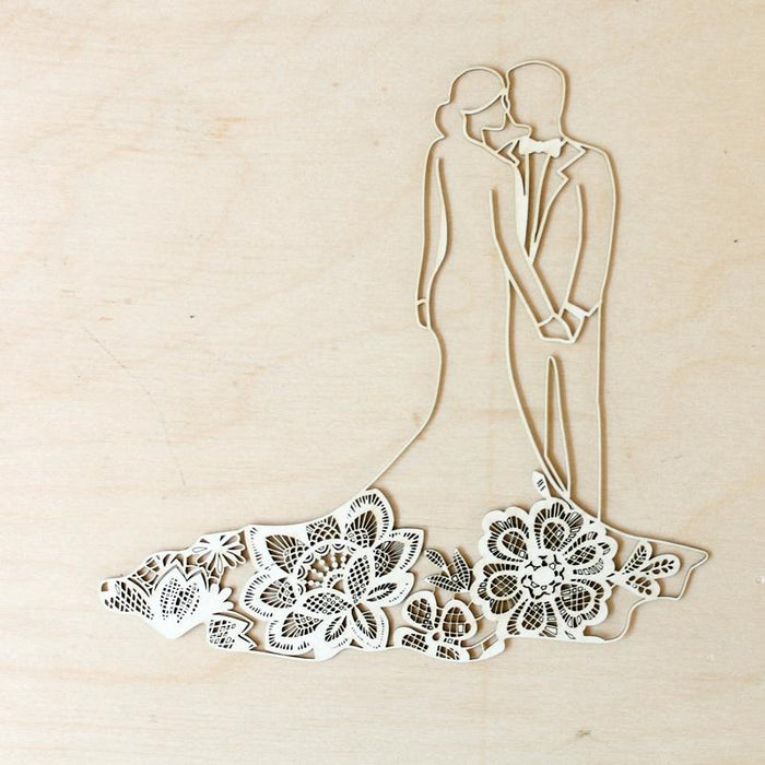 Chipboard - Bridal couple