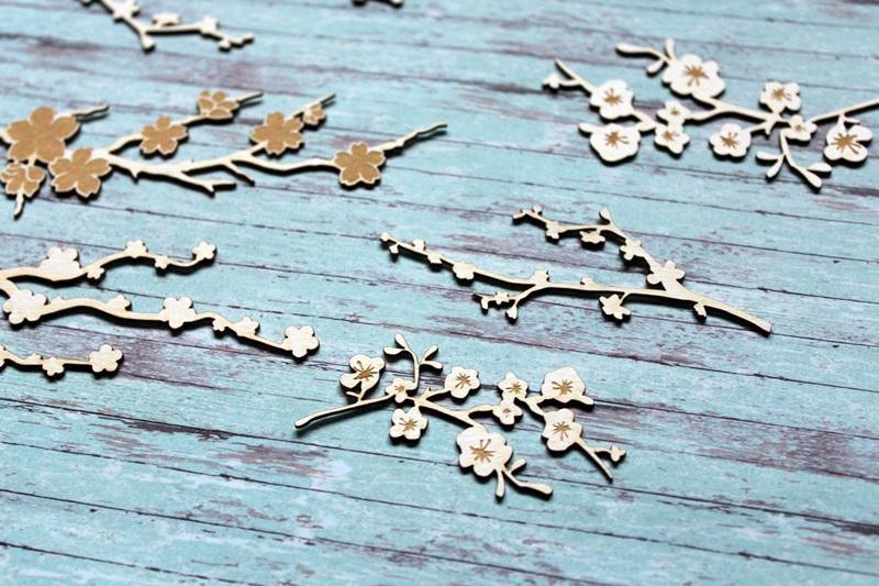 Chipboard - Cherry blossom - Bastelschachtel