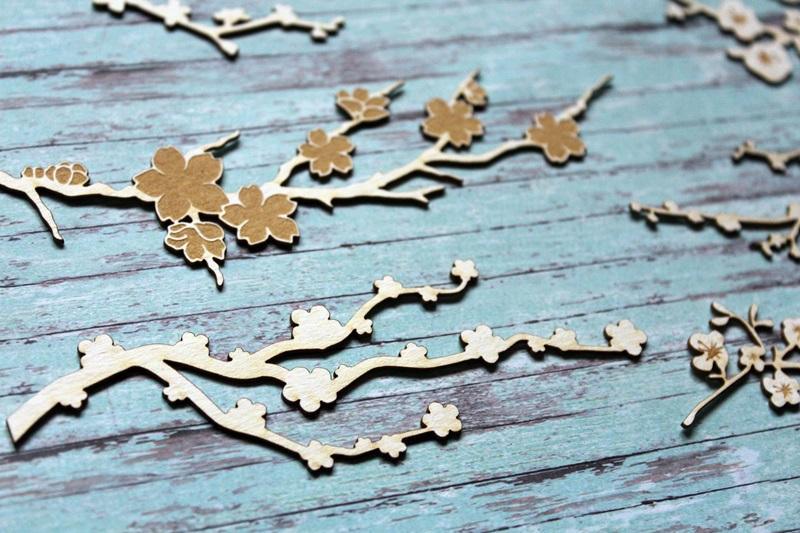 Chipboard - Cherry blossom - Bastelschachtel