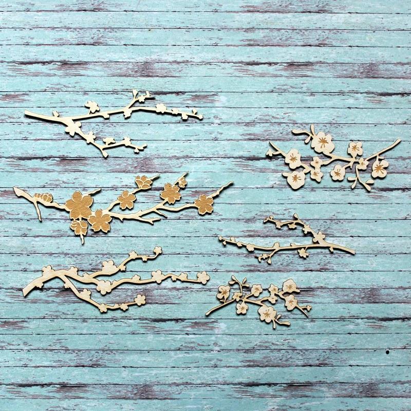 Chipboard - Cherry blossom - Bastelschachtel - Chipboard - Cherry blossom