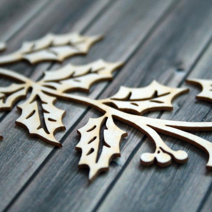 Chipboard - Christmas holly - Bastelschachtel