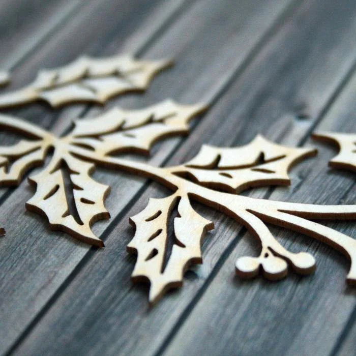 Chipboard - Christmas holly - Bastelschachtel