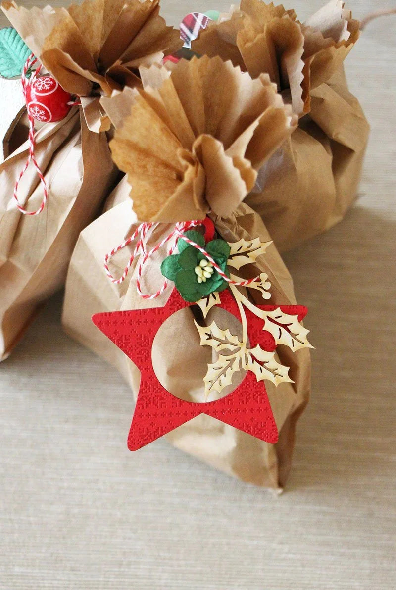 Chipboard - Christmas holly - Bastelschachtel