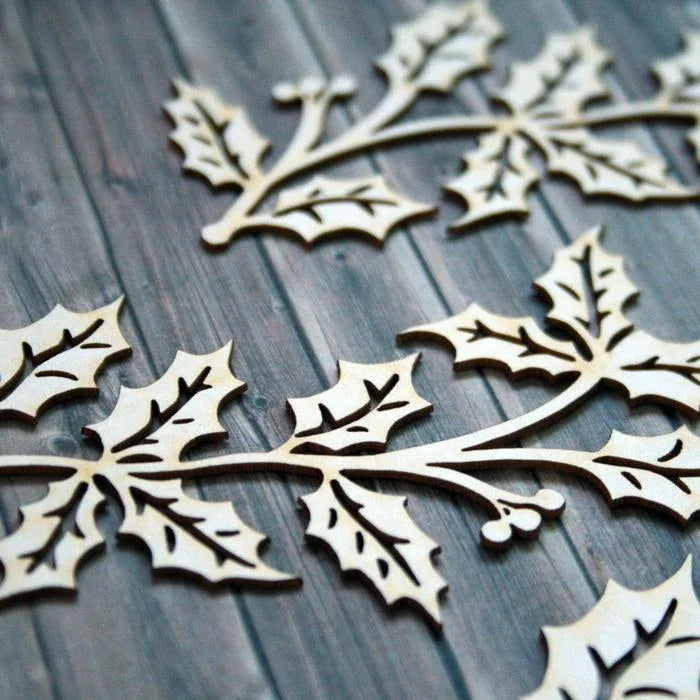 Chipboard - Christmas holly - Bastelschachtel