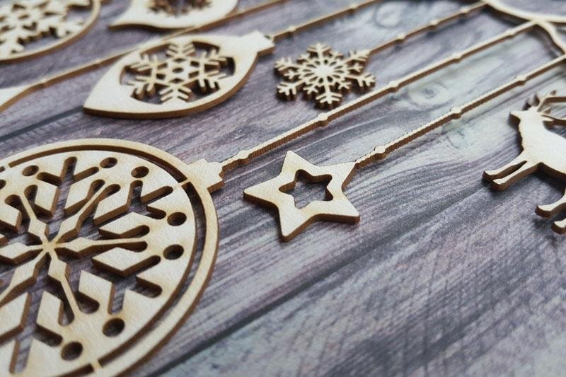 Chipboard - Christmas ornaments - Bastelschachtel - Chipboard - Christmas ornaments