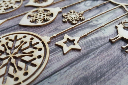 Chipboard - Christmas ornaments - Bastelschachtel - Chipboard - Christmas ornaments