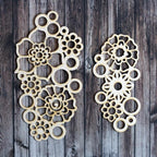 Chipboard - Flower silhouettes - Bastelschachtel