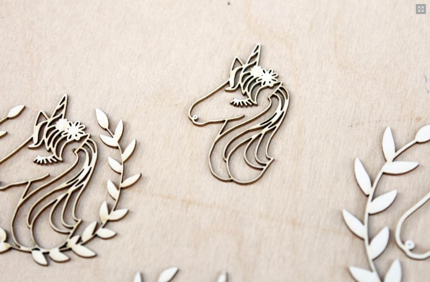 Chipboard - Unicorns - Bastelschachtel - Chipboard - Unicorns