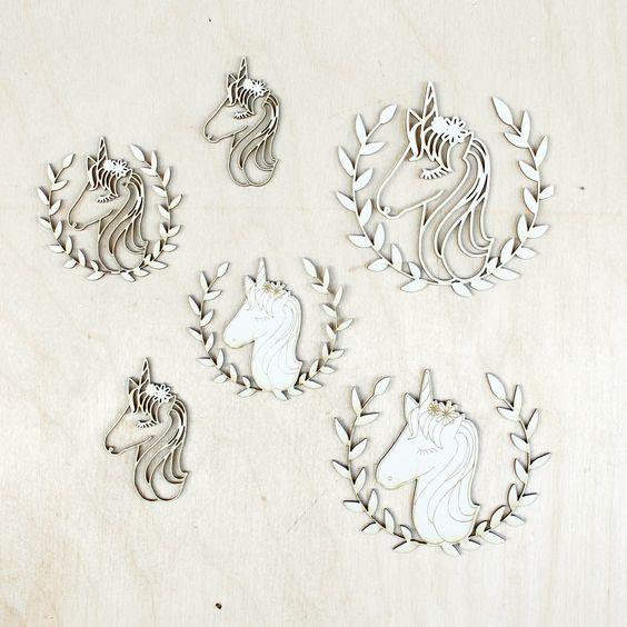 Chipboard - Unicorns - Bastelschachtel - Chipboard - Unicorns