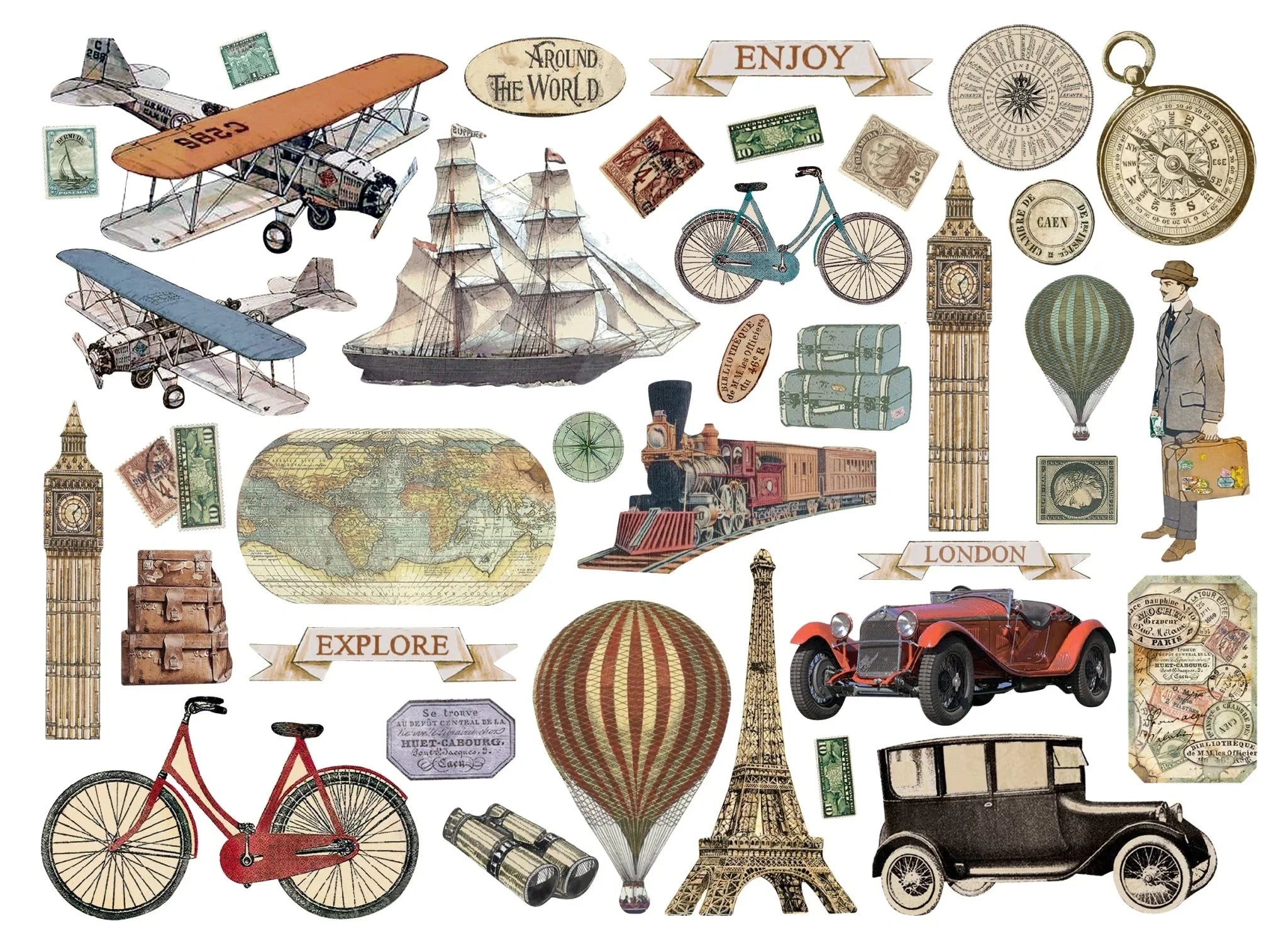 Die Cuts - Around the world - Bastelschachtel - Die Cuts - Around the world
