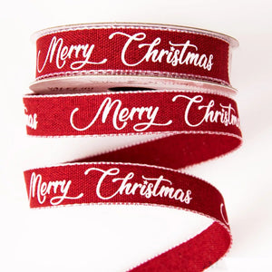 Dekoband Merry Christmas 16mm, rot - Bastelschachtel - Dekoband Merry Christmas 16mm, rot