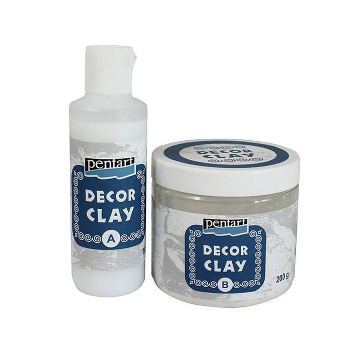 Pentart Dekor Clay – Zweikomponenten Gießpulver Set 200g + 80ml