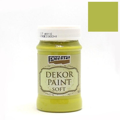 Dekor Paint Soft matt 100ml - gelbgrün - Bastelschachtel - Dekor Paint Soft matt 100ml - gelbgrün