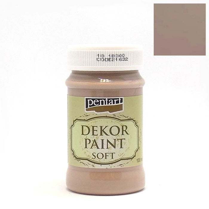 Pentart Dekor Paint Chalky matt 100ml - milchschokolade