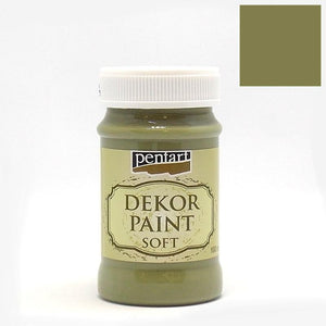 Dekor Paint Soft matt 100ml - olive - Bastelschachtel - Dekor Paint Soft matt 100ml - olive