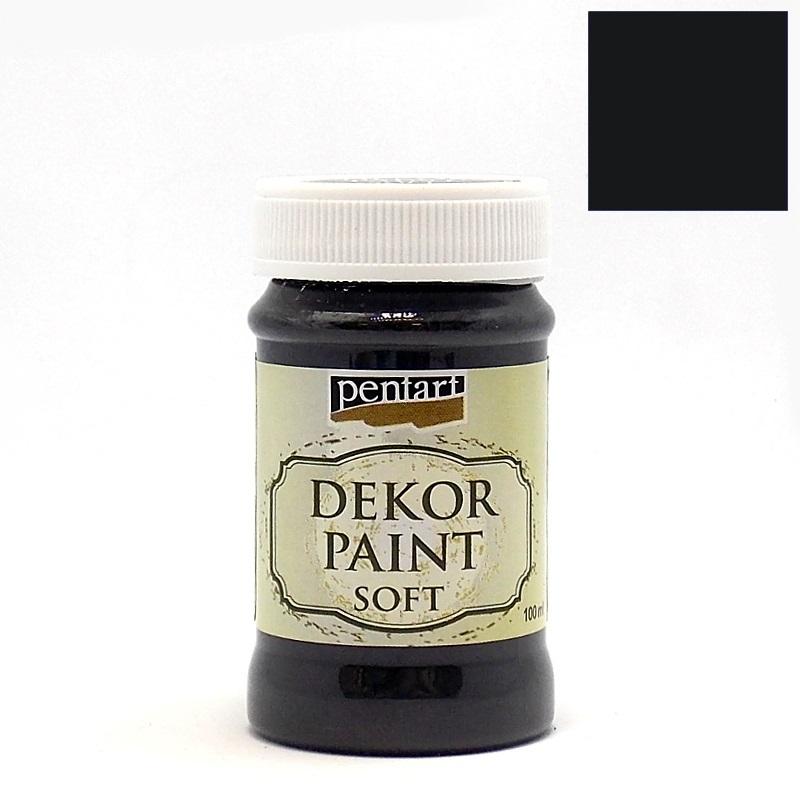 Dekor Paint Soft matt 100ml - schwarz - Bastelschachtel - Dekor Paint Soft matt 100ml - schwarz