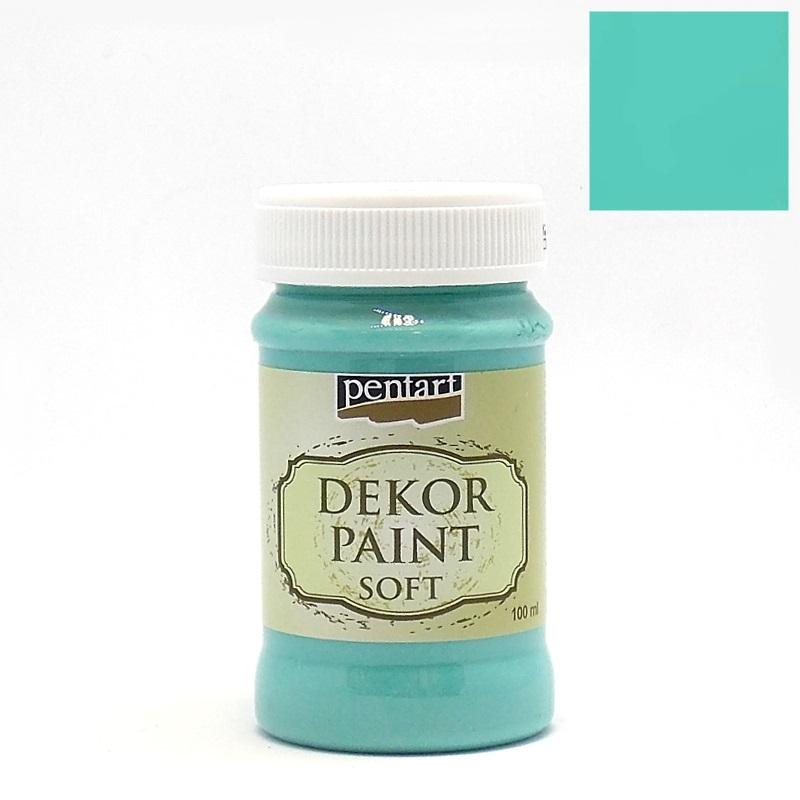 Dekor Paint Soft matt 100ml - türkis blau - Bastelschachtel - Dekor Paint Soft matt 100ml - türkis blau