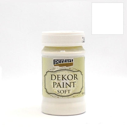 Dekor Paint Soft matt 100ml - weiß - Bastelschachtel - Dekor Paint Soft matt 100ml - weiß