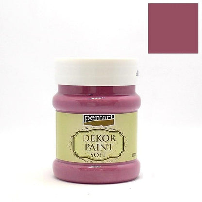 Pentart Dekor Paint Soft matt 230ml - brombeere - Bastelschachtel - Pentart Dekor Paint Soft matt 230ml - brombeere