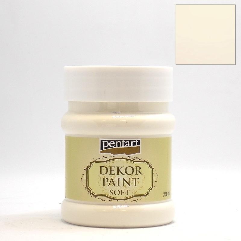 Pentart Dekor Paint Soft matt 230ml - creme weiß - Bastelschachtel - Pentart Dekor Paint Soft matt 230ml - creme weiß