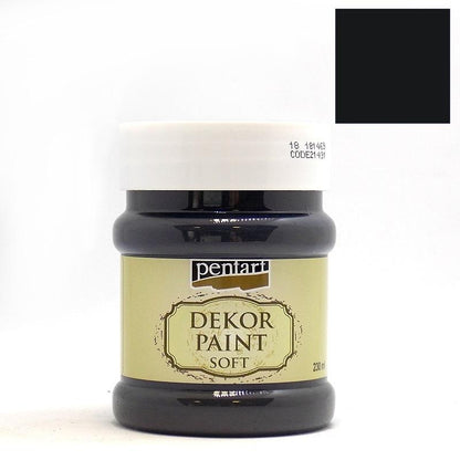 Dekor Paint Soft matt 230ml - schwarz - Bastelschachtel - Dekor Paint Soft matt 230ml - schwarz