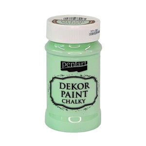 Pentart Dekor Paint Chalky matt 100ml - minze - Bastelschachtel - Pentart Dekor Paint Chalky matt 100ml - minze