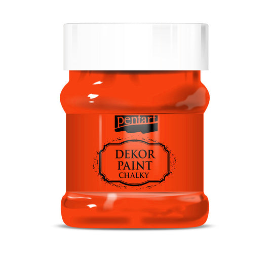 Pentart Dekor Paint Chalky matt 230ml - orange - Bastelschachtel - Pentart Dekor Paint Chalky matt 230ml - orange