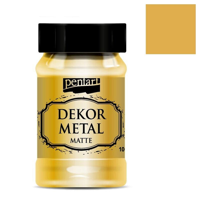Pentart Dekorfarbe Dekor Metall 100ml - gold