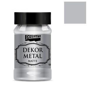 Dekorfarbe Dekor Metal 100ml - silber - Bastelschachtel - Dekorfarbe Dekor Metal 100ml - silber