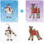 DIY Christbaumschmuck 2-er Set - Schneemann und Elch - Bastelschachtel