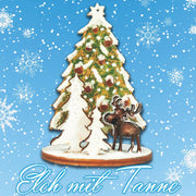 DIY Christbaumschmuck - Elch mit Tanne - Bastelschachtel