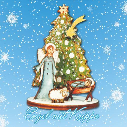 DIY Christbaumschmuck - Engel mit Krippe - Bastelschachtel