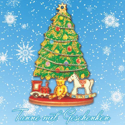 DIY Christbaumschmuck - Tanne mit Geschenke - Bastelschachtel