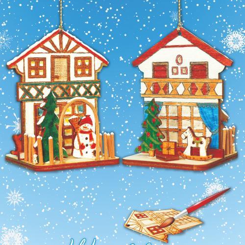 DIY Christbaumschmuck - Wendehaus - Bastelschachtel