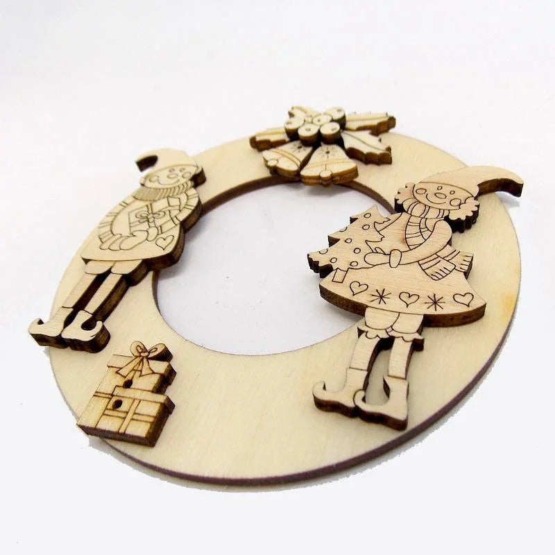 DIY Holzfiguren Kranz - Wichtel - Bastelschachtel